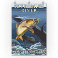 Trout Fishing Cross-Section Poster, 24x36 Giclee Gallery Print H51892