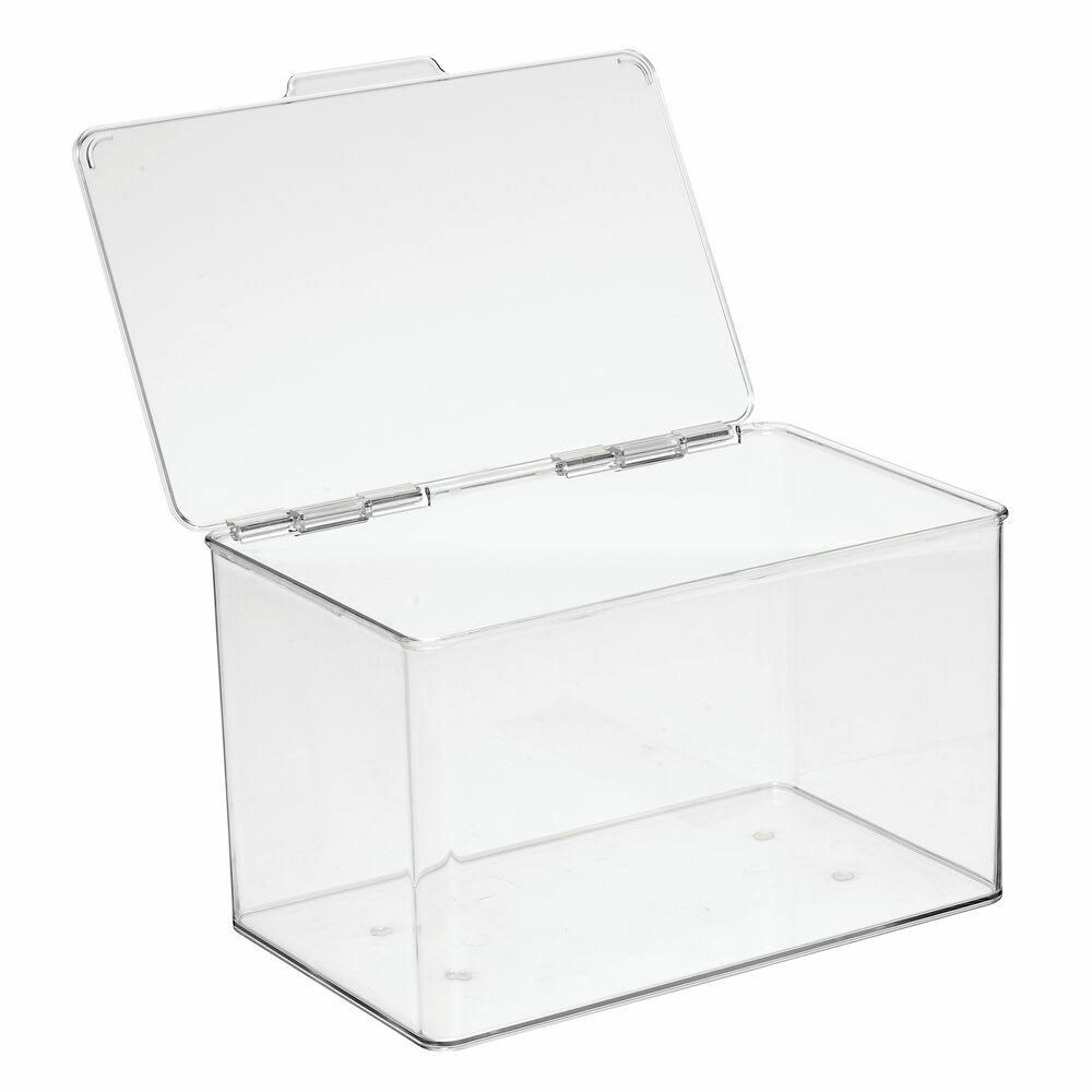 Clear Plastic Desk Organizer Bin Box, 8 Pack M765