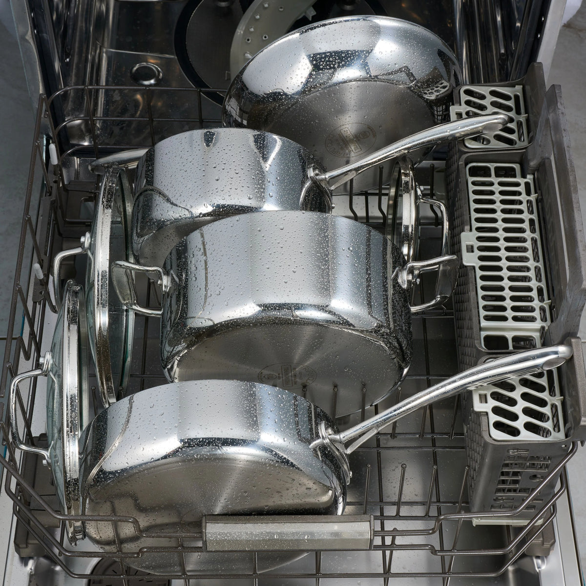 10-Piece Stainless Steel Cookware Set with Glass Lids P64431
