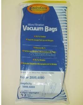 12 Pack Replacement Vacuum Bags P833