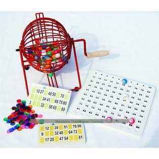 Bingo Set with Bingo Cage, 90 Balls, Tickets, Tray and Markers P9672