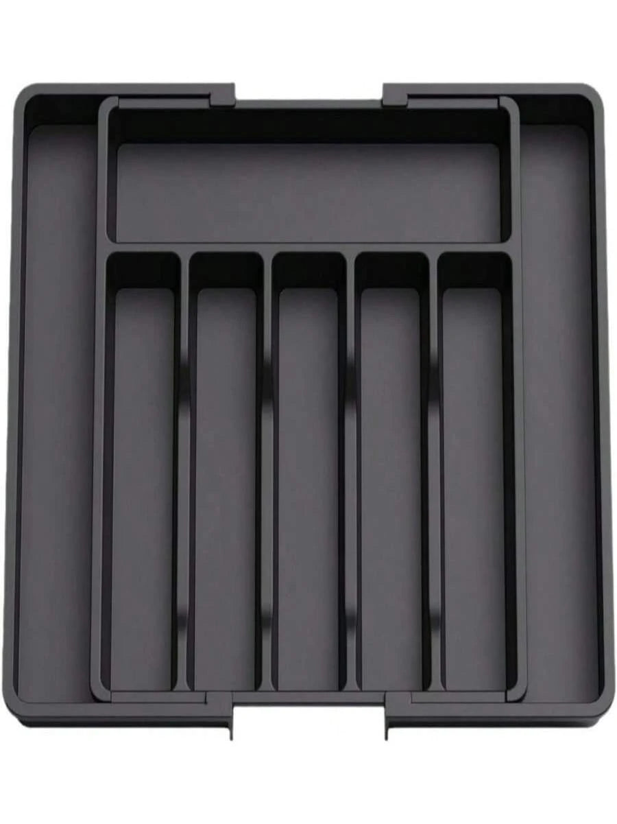 Expandable Black Silverware Utensil Organizer R122