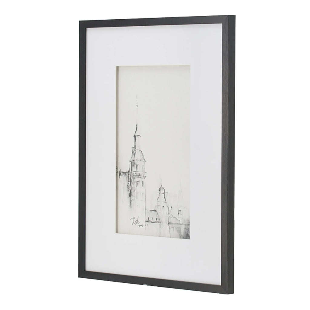 Architecture Print Framed Wall Arts 19.75" x 27.5" 4ct S761