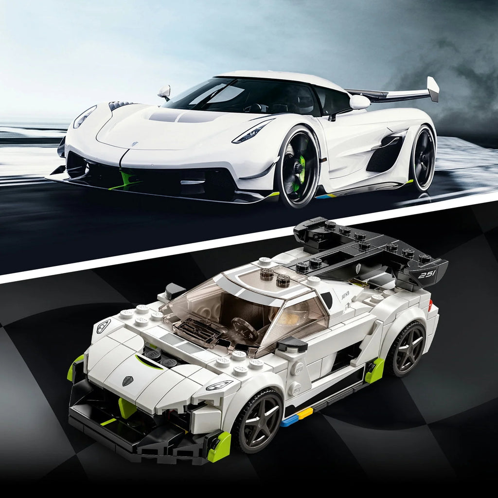 White Racing Car Building Set X10611