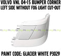 White Bumper Corner Left Driver Side Without Fog Light Cut-out R872571