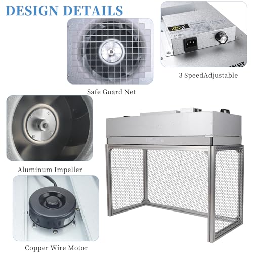 Vertical Laminar Flow Hood HEPA Filter 47.2" x 23.6" x 29" 110V D388875