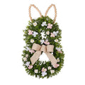 Bunny Shaped Easter Artificial Boxwood Wreath with Beaded Ears R324