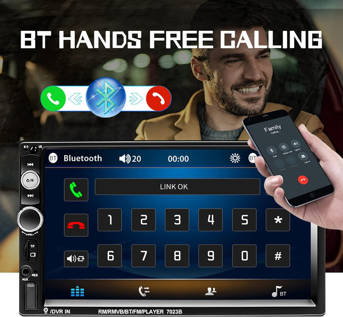 7 MP5 Player Car Stereo with Bluetooth Backup Camera D790383