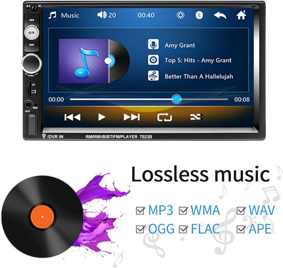7” Touch Screen Double Din Car Stereo Radio with Bluetooth P6952
