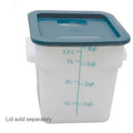 4 qt White Plastic Square Food Storage Containers, 6 Packs J756