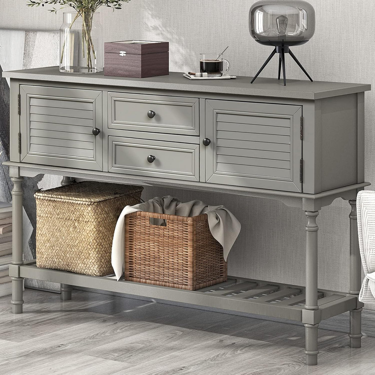 47'' Console Table with 2 Drawers, 2 Cabinets and 1 Shelf A1349