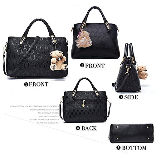4 Pcs Top Handle Satchel Hobo Handbag Set Z5385