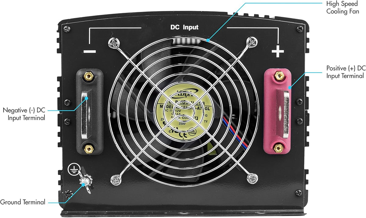 12V 10000 Watt Power Inverter with Remote Control, 20000 Watt Surge Peak D50473