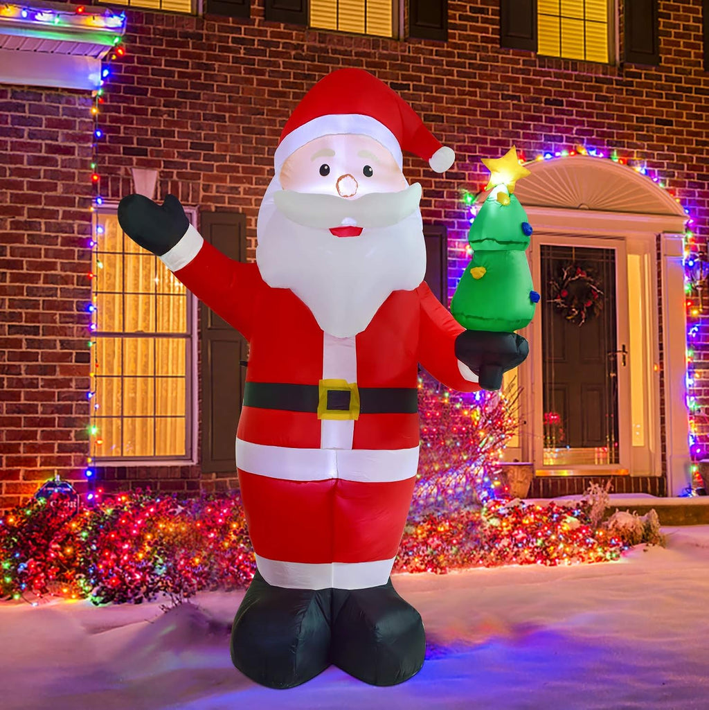 8ft Inflatable Santa Claus with Built-in LED Lights L591