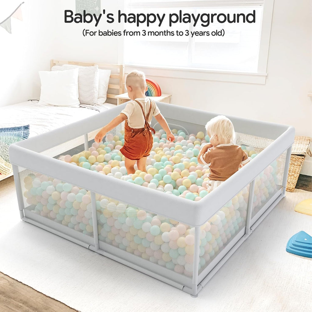 47x47inch Baby Playpen with Safety Non-Slip S47760