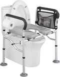 Raised Toilet Seat with Handles, Padded Adjustable Height L969811