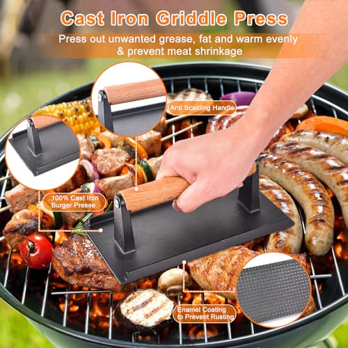 24Pcs Grilling Accessories Set with Scraper, Enlarged Spatulas, Basting Cover X1823