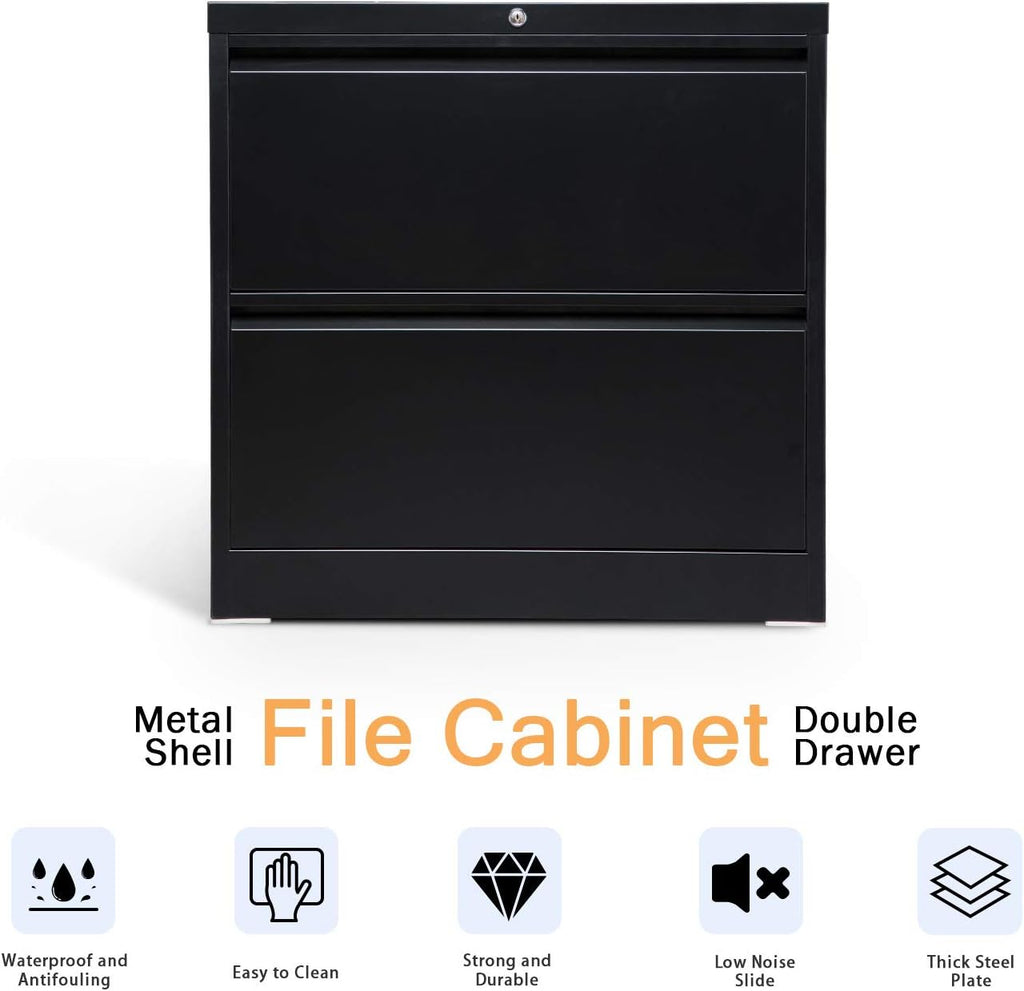 2 Drawer Metal File Cabinet with Lock N31113
