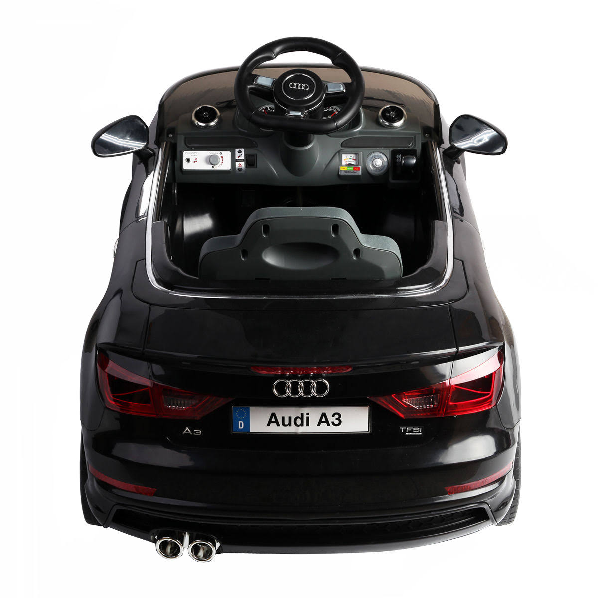 12 V Black Kids Ride on Car with RC W559885