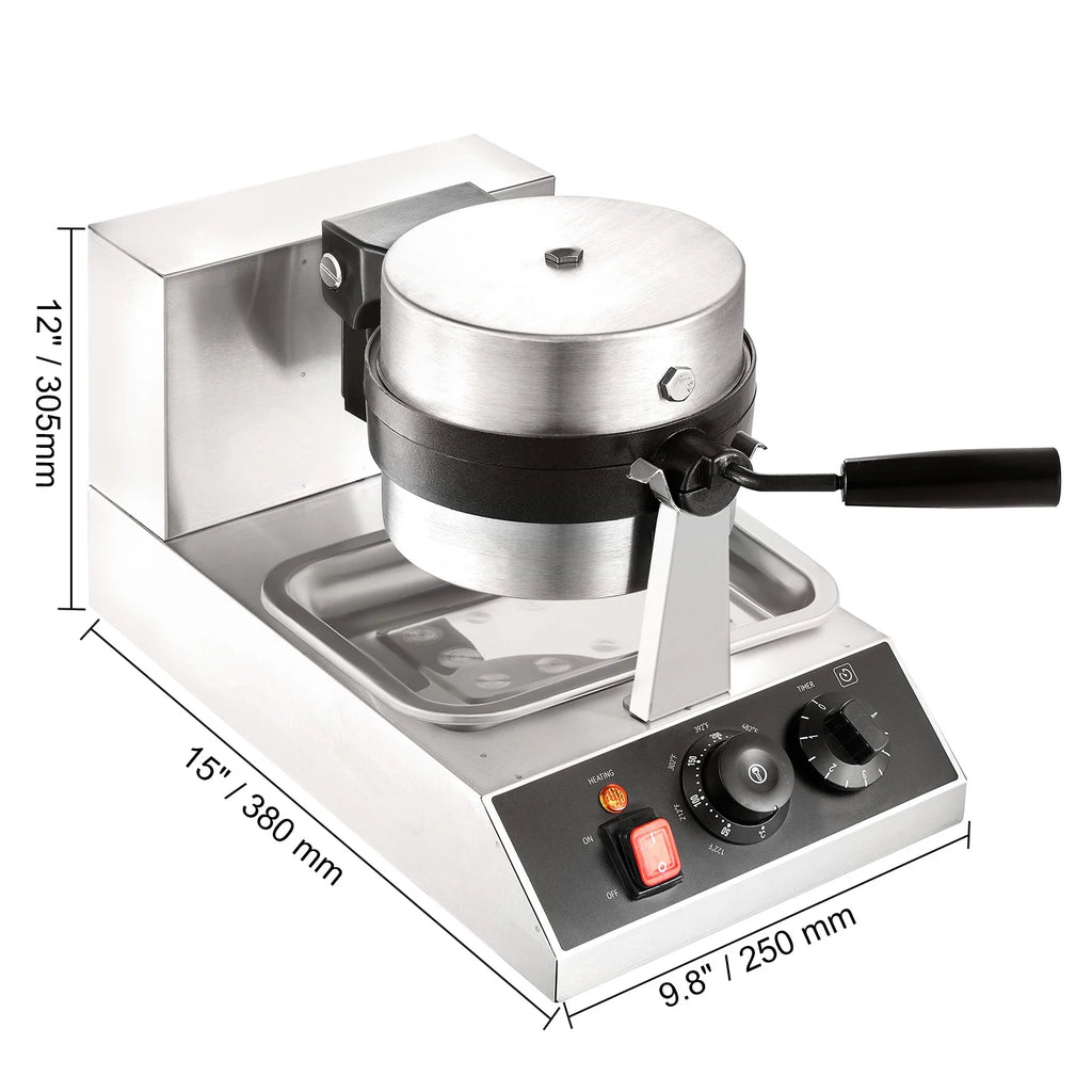 1300W Rotatable Non-Stick Round Waffle Maker Q740832