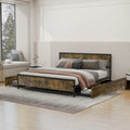 King Size Metal Platform Bed Frame with 4 Drawers V768720