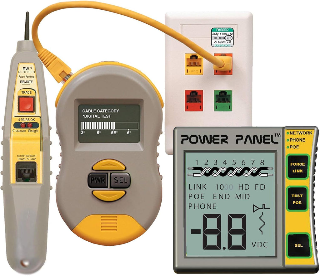 Testing Kit with Ethernet Cable Verifier and Coax Tester V248
