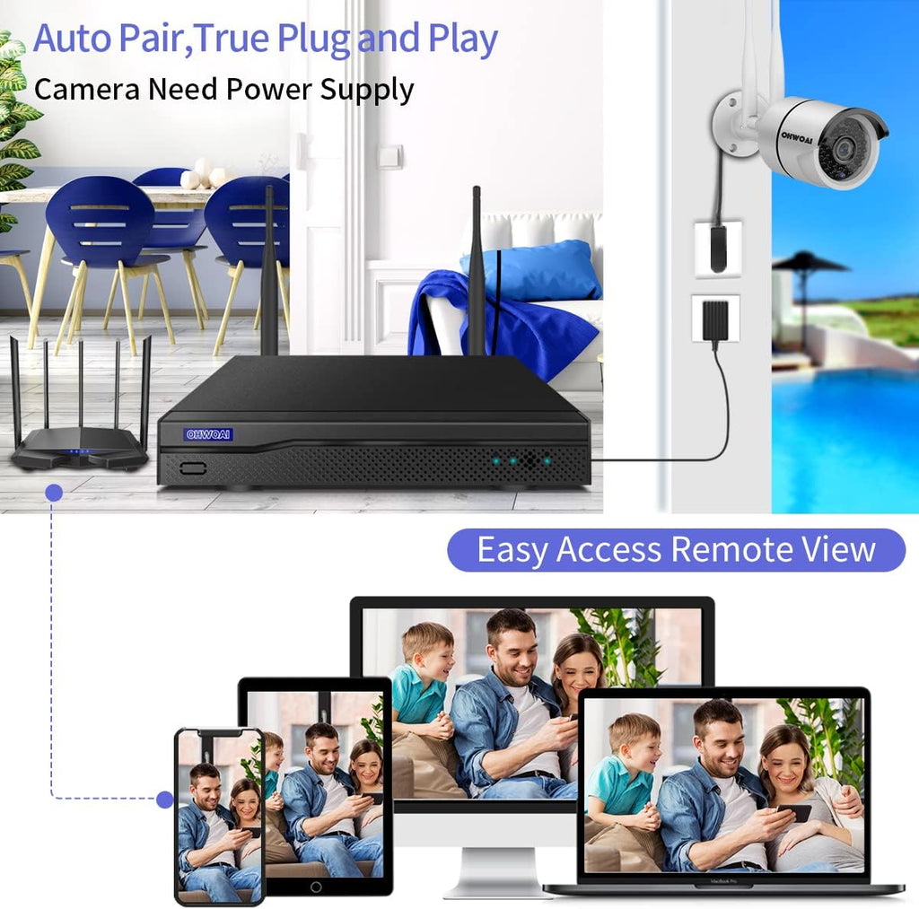 8 Channel 1080P Wireless NVR Security Camera System with 4TB Hard Drive K271