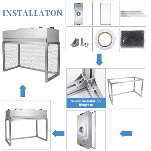 Vertical Laminar Flow Hood HEPA Filter 47.2" x 23.6" x 29" 110V D388875