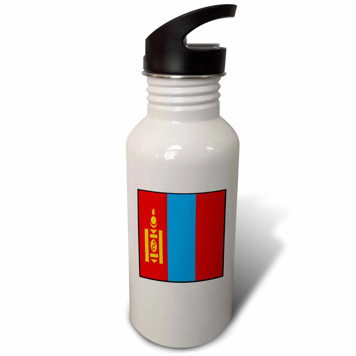 Mongolia Flag Button 21 oz Sports Water Bottle R210