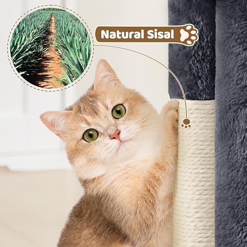 23.5in Dark Gray Cat Tree Tower T282991