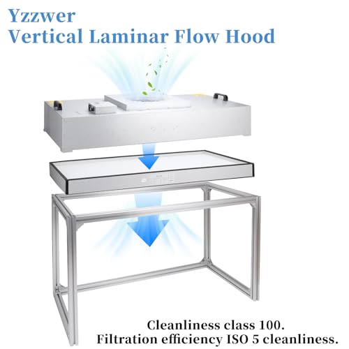 Vertical Laminar Flow Hood HEPA Filter 47.2" x 23.6" x 29" 110V D388875