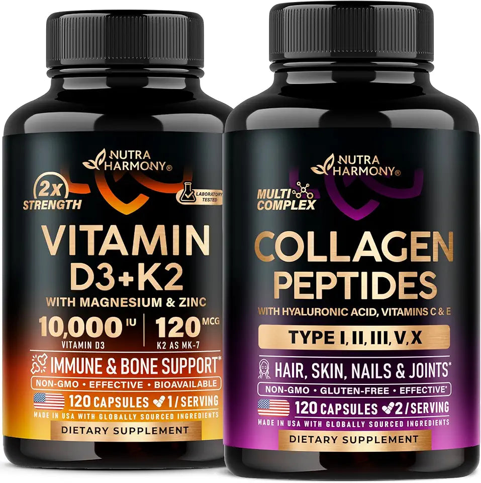Vitamin D3 K2 & Collagen Peptides Capsules S605