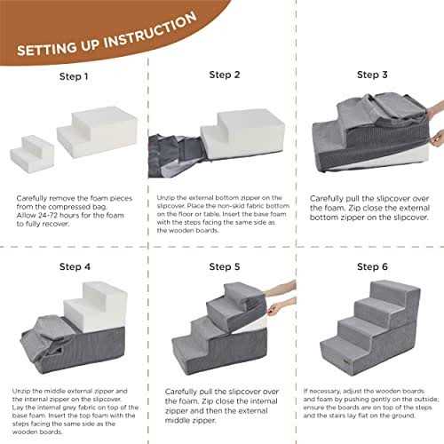 Folding Pet Stairs with CertiPUR-US Certified Foam B4376