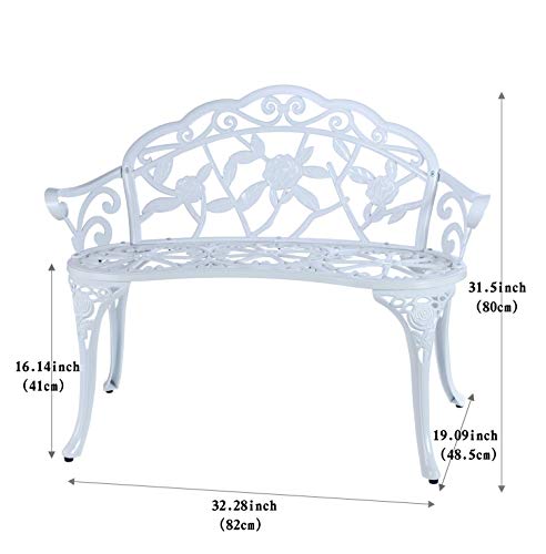 Cast Aluminum Patio Bench C9724
