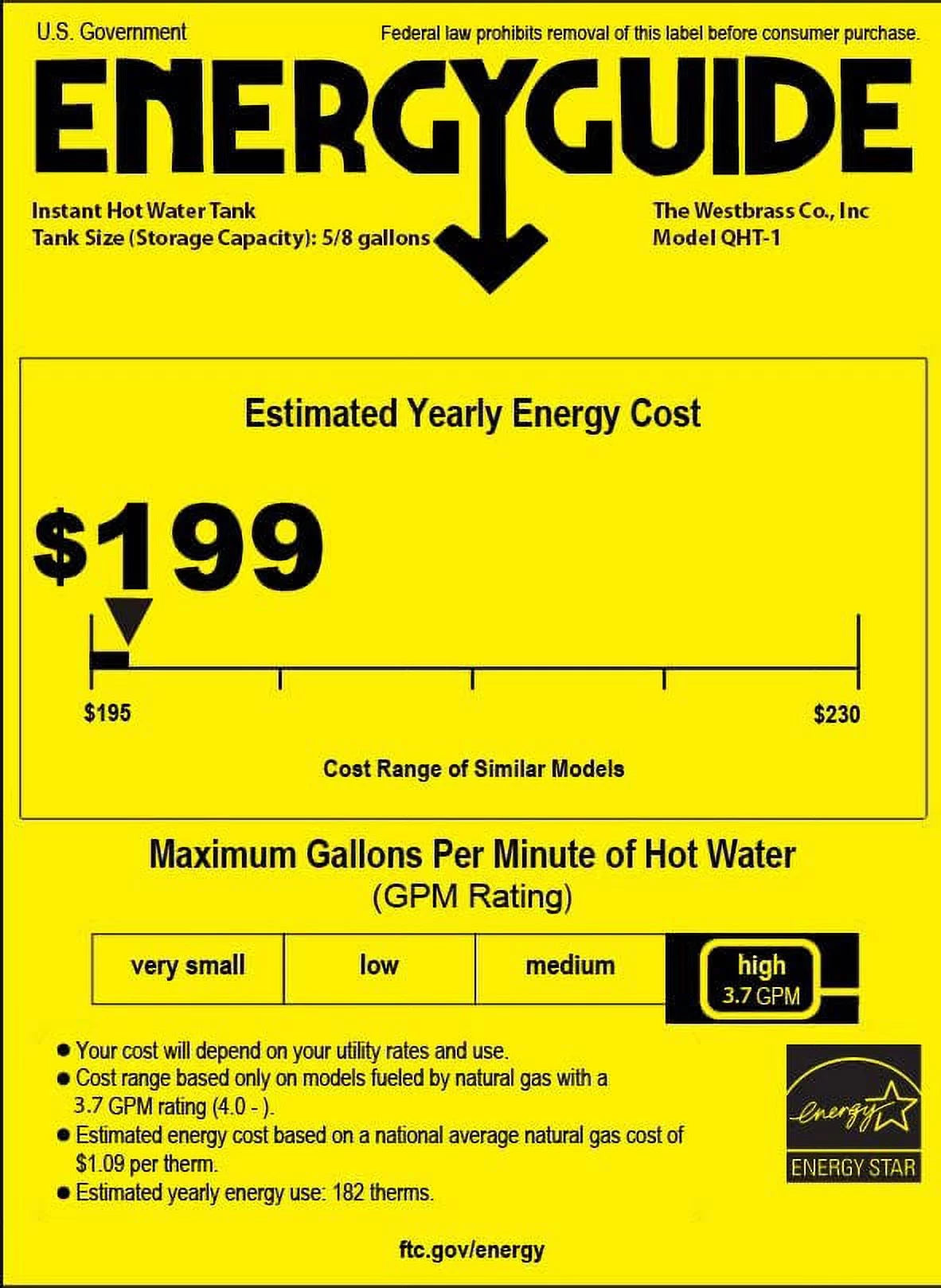 9" 1-Handle Hot Water Dispenser Faucet with Thermostatic Tank, Oil Rubbed Bronze T694