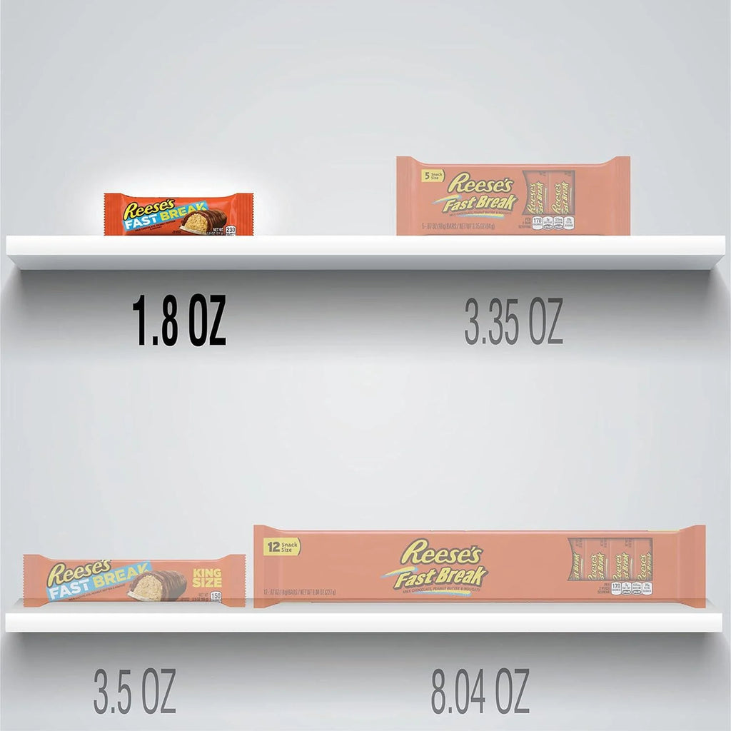 8 Pack 1.8 oz Peanut Butter Nougat Candy Bars C88084