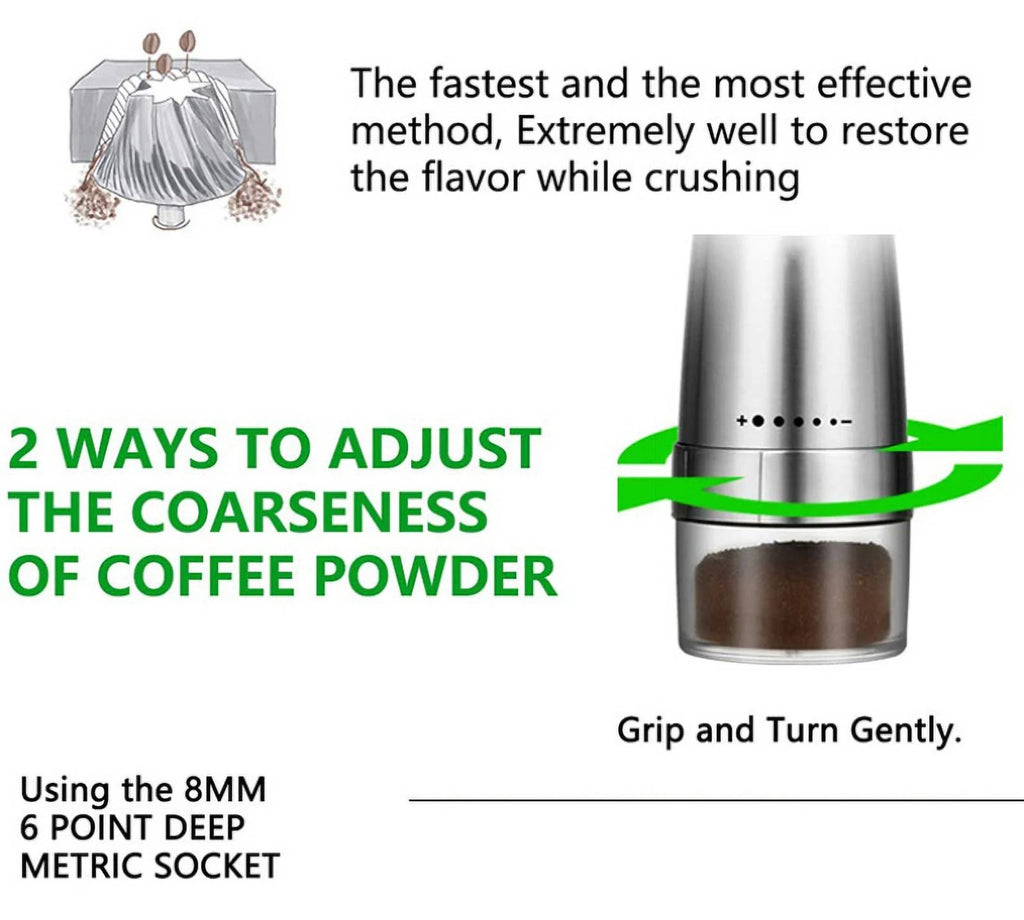 USB Charge Stainless Steel Coffee Grinder J940681