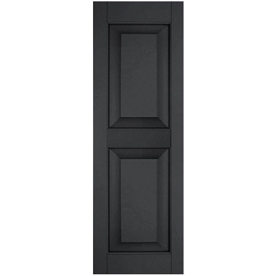 Black Raised Panel Shutters Pair Q6332