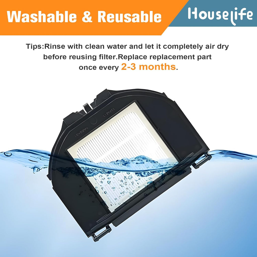 10 PCS Vacuum Accessories Kit with 1 Main Brush, 6 Side Brushes, 2 Filters, 1 Cleaning Brush E8885