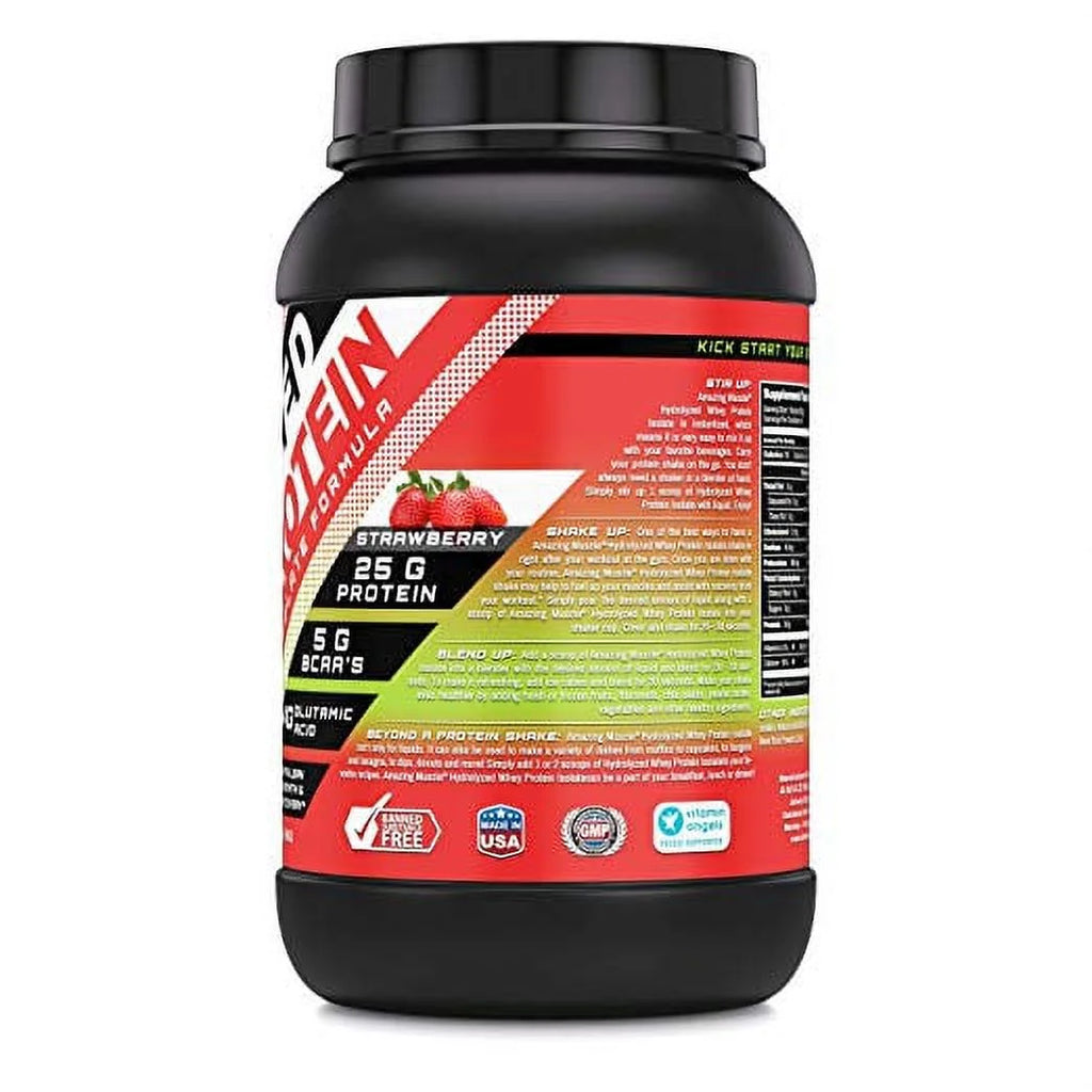 Hydrolyzed Whey Protein Isolate Strawberry Flavor 3 Lbs N4266