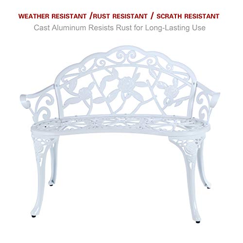 Cast Aluminum Patio Bench C9724