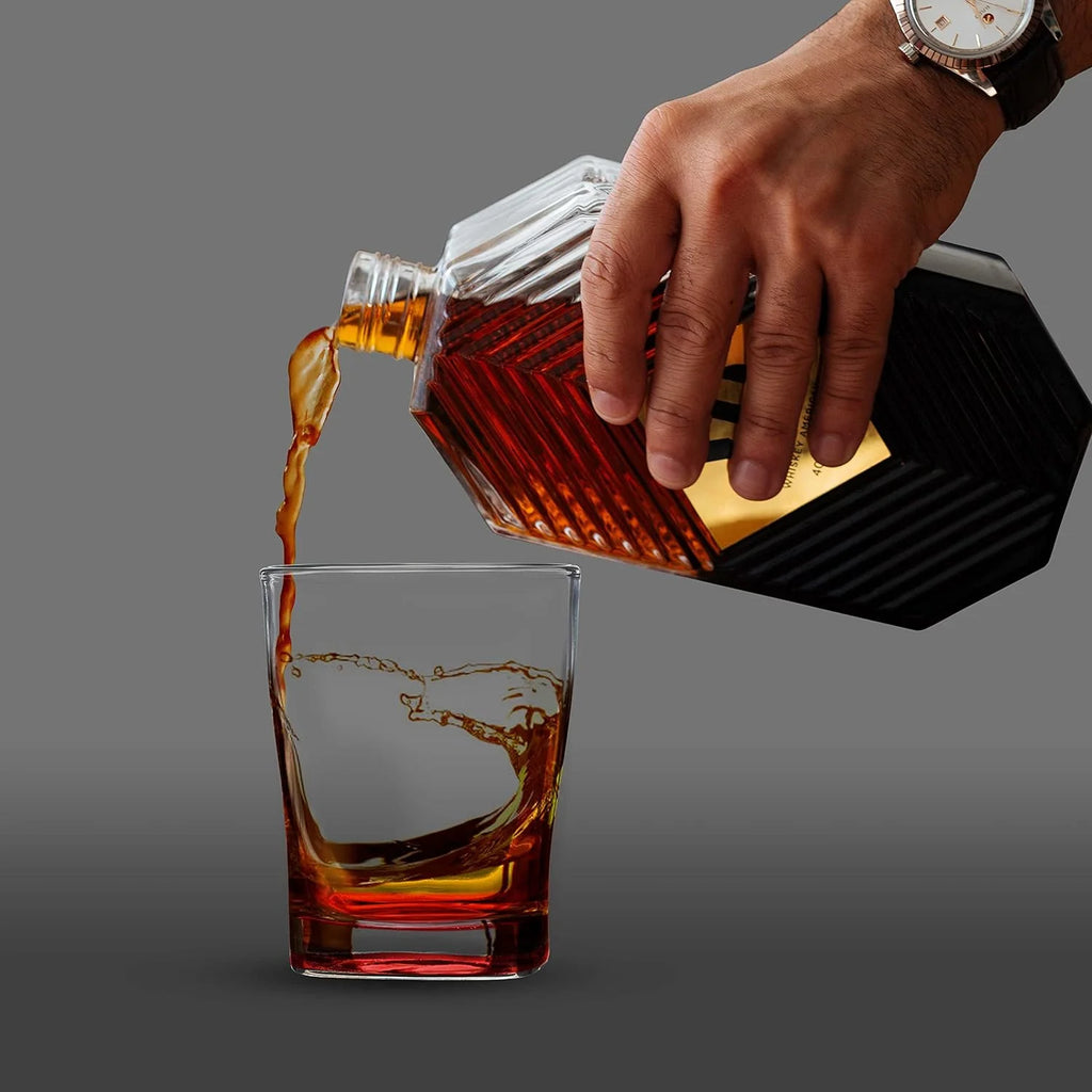10 Whiskey Glasses Set, 11 Oz, Red Z2409