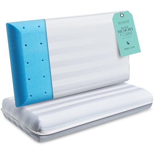 Queen Size Memory Foam Bed Pillows Set of 2 F428