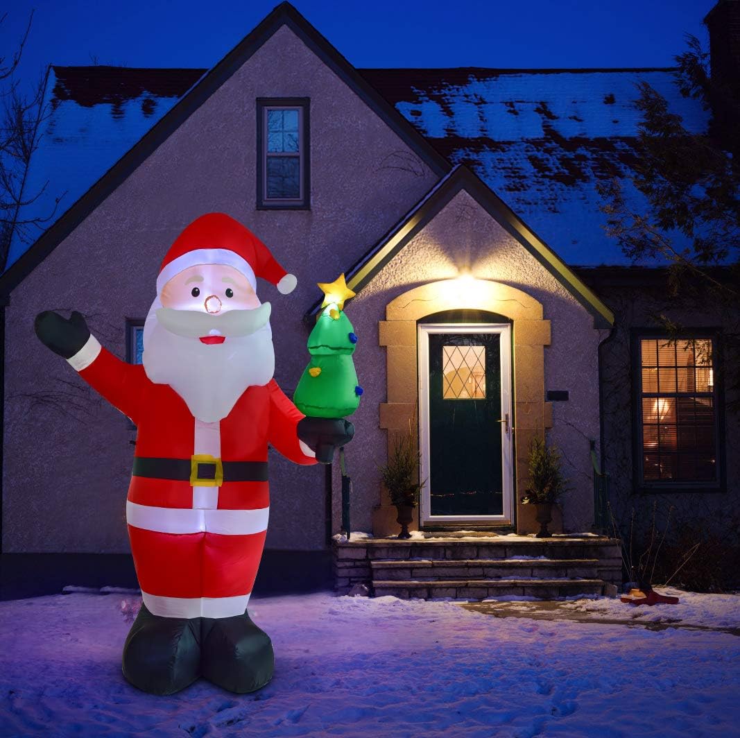 8ft Inflatable Santa Claus with Built-in LED Lights L591