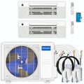 27,000 BTU 2 Zone Ceiling Cassette Ductless Air Conditioner and Heat Pump L5649