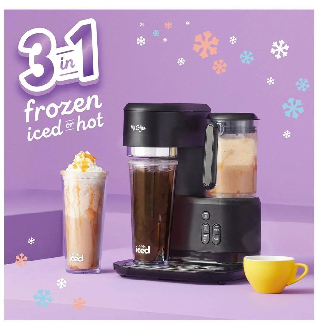 3-in-1 Iced and Hot Coffee and Tea Maker and Blender with Reusable Filter B4783