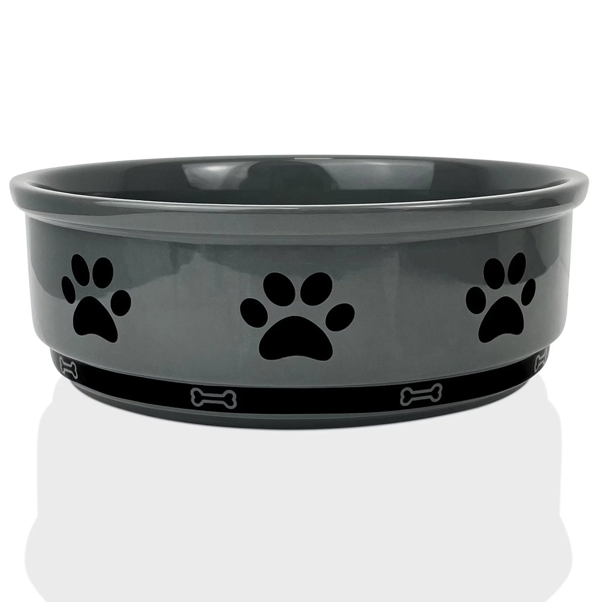 White 35oz Ceramic Pet Bowl Q652945