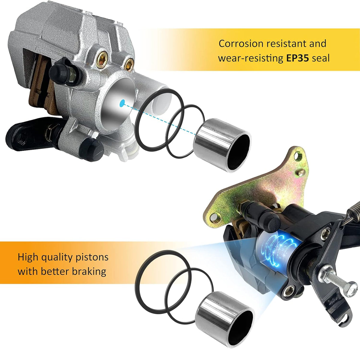 Front Left Right & Rear Brake Calipers R6811