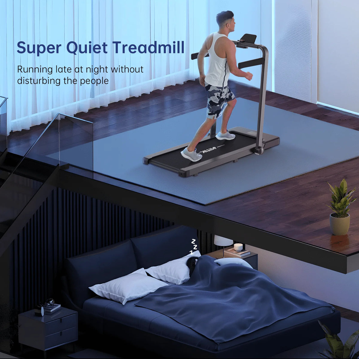 2.5HP 2-in-1 Folding Under Desk Treadmill K162