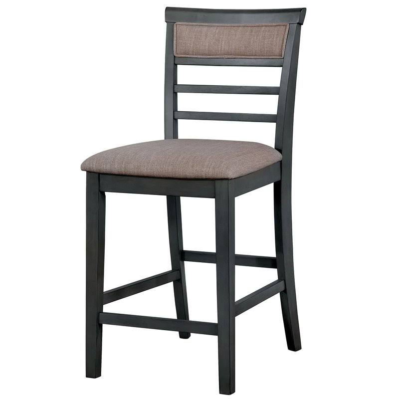 7 Piece Counter Height Wood Set in Weathered Gray T999440